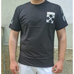 Мъжка Тениска Off White Черна Големи размери 6682